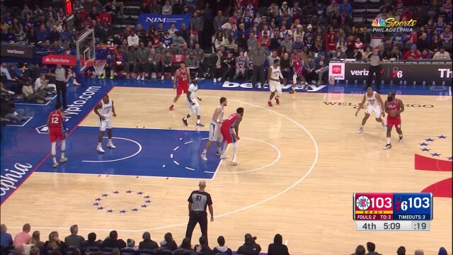 快船vs费城精华回放 大帝44分哈登21助攻迎7连胜