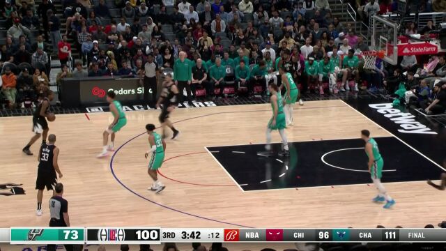  NBA常规赛：马刺vs快船中文解说全场回放