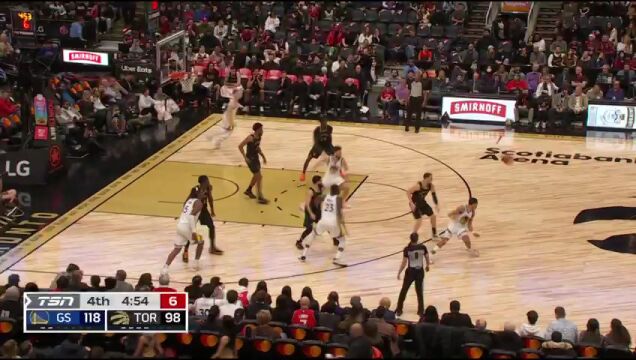 勇士vs猛龙第4节英文原声回放