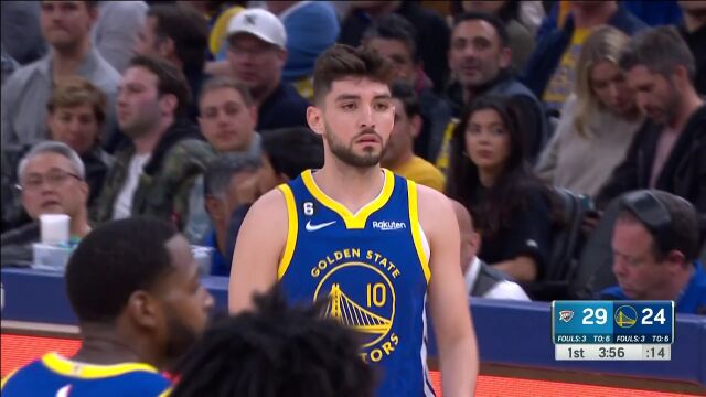 NBA常规赛：雷霆vs勇士第1节中文解说回放