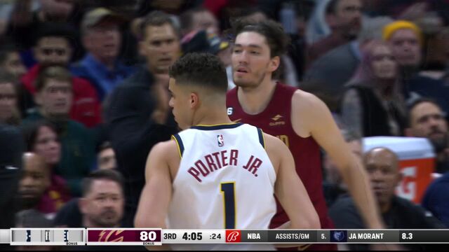 掘金115-109骑士 莫布里31+9约基奇三双掘金双杀骑士取4连胜