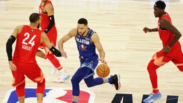 2020NBA全明星西蒙斯集锦 顶级扣篮终结者轻取19分