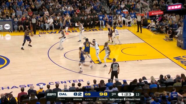 NBA常规赛：独行侠vs勇士英文原声全场回放