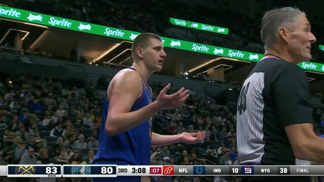 NBA常规赛：掘金vs森林狼第3节中文解说回放