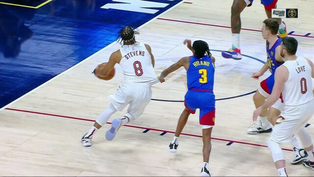 小乔丹篮下大帽史蒂文斯 海兰德马踏飞燕急速反击