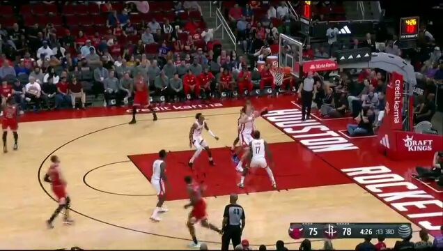 NBA常规赛：公牛vs火箭第3节英文原声回放
