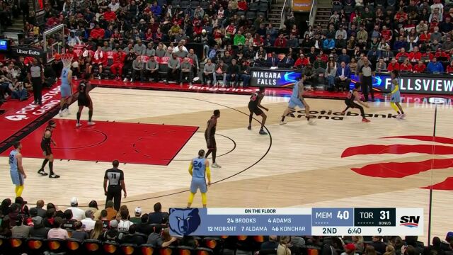 NBA常规赛：灰熊vs猛龙第2节中文解说回放