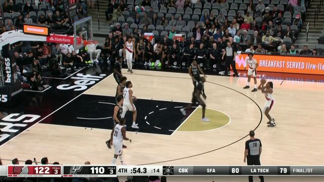 NBA常规赛：开拓者vs马刺第4节中文解说回放