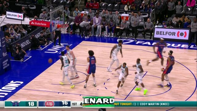 黄蜂vs活塞第1节英文原声回放