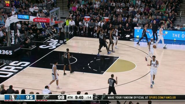 NBA常规赛：独行侠vs马刺第4节中文解说回放