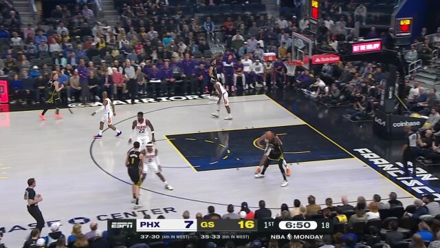 NBA常规赛：太阳vs勇士英文原声全场回放