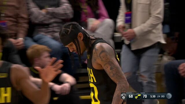 NBA常规赛：篮网vs爵士第3节中文解说回放