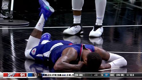 NBA：恐怖受伤！乔治膝盖反关节重伤离场