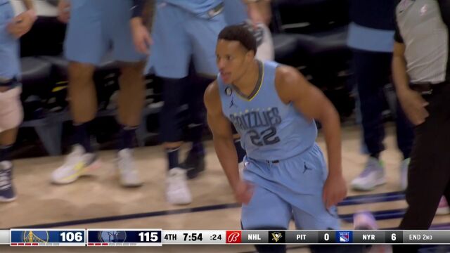 贝恩失衡倒地命中三分 库里张弓搭箭强势回应