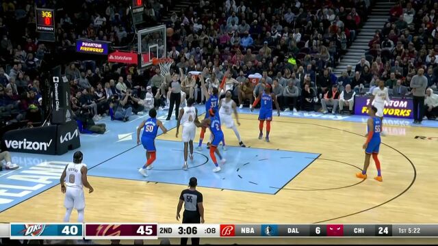 碾压强打建功 艾伦迎着穆斯卡拉大号勾手命中