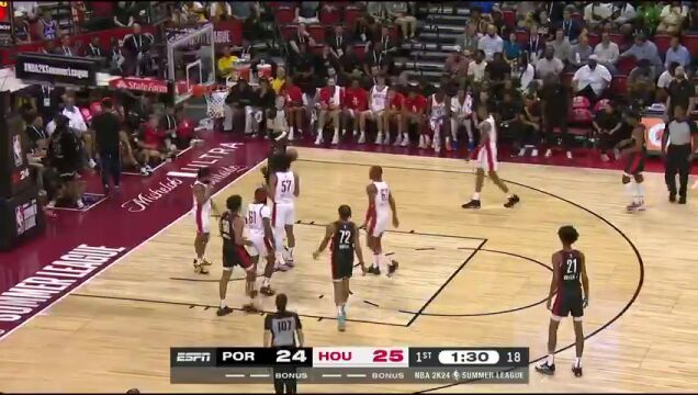 NBA夏季联赛：开拓者vs火箭 中文解说全场回放
