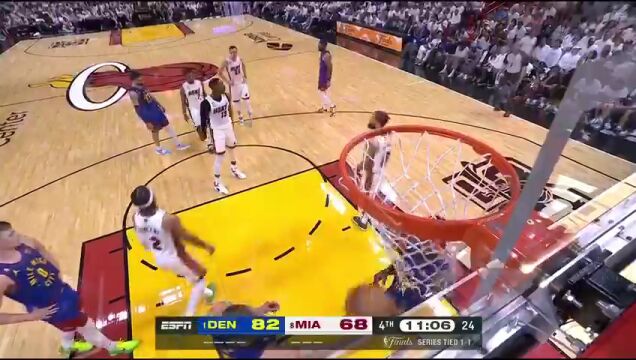 NBA总决赛G3：掘金vs热火第4节英文原声回放