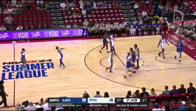 快船vs76人第1节中文解说回放