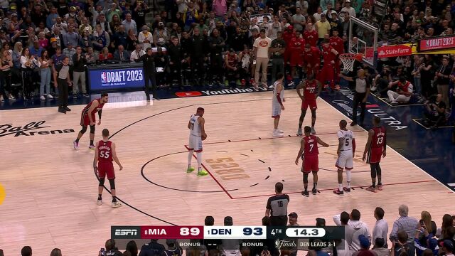 热火vs掘金第4节中文解说回放