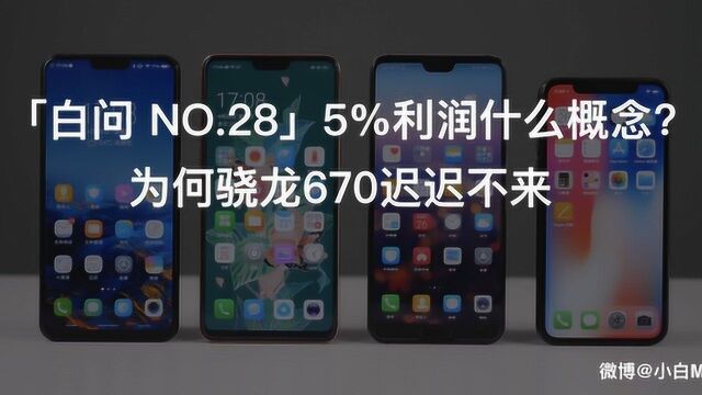 白问 NO.28 5%利润什么概念?为何骁龙670迟迟不来