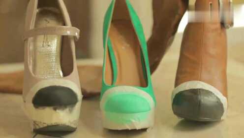 高跟鞋旧了一定别扔 手工DIY一下就变成了一件时髦的单鞋