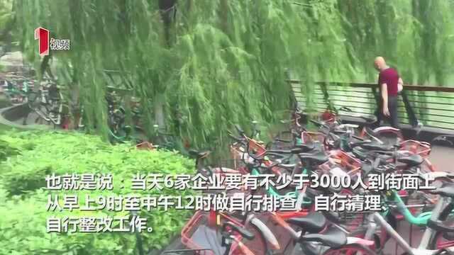 成都每月15日,这6家企业将有超3000人上街清理共享单车