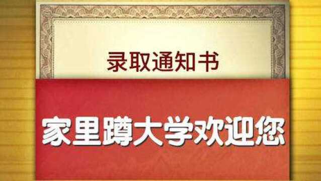 录取通知书来了!这分数考不上清华?中国式家长高考