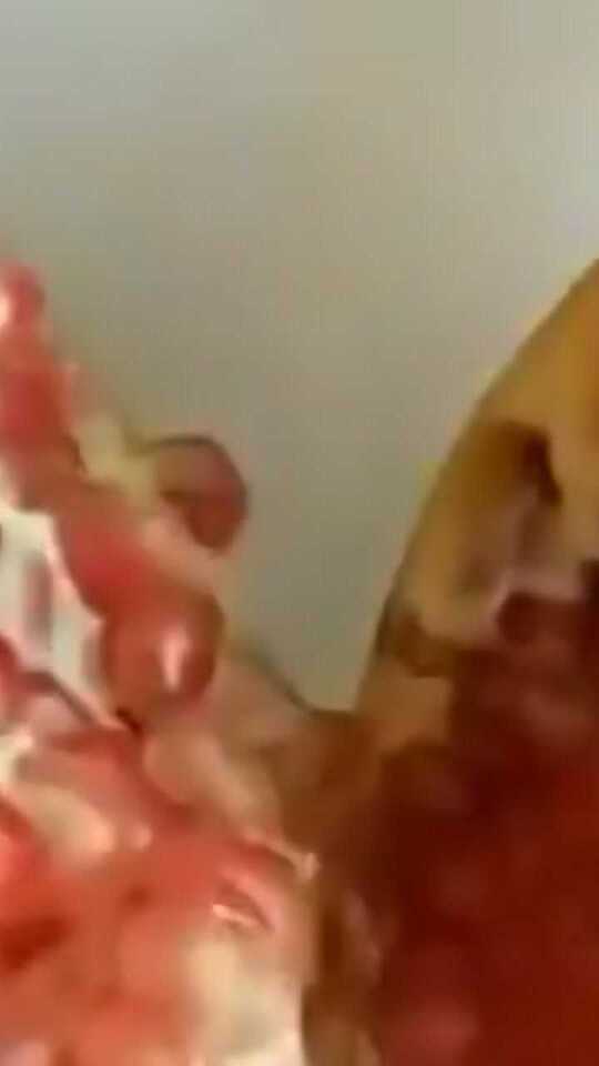 石榴是如此切割，迅速分离皮肤和肉，一个不浪费，这太方便了