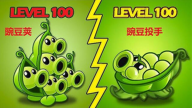 100级豌豆荚VS100级豌豆投手,僵尸:你们为什么长得这么像?