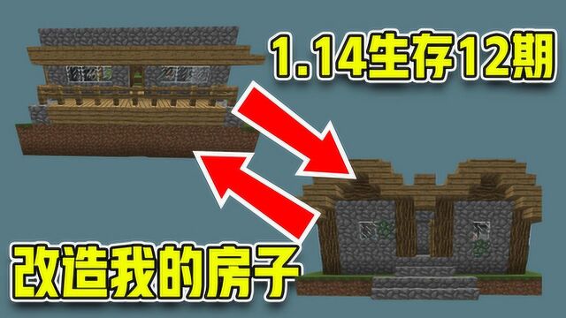 我的世界:1.14生存12,房子大改造,村民敢怒不敢言!简直是拆了重建