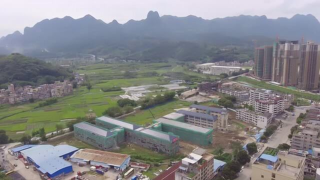 航拍阳山县黄埔学校