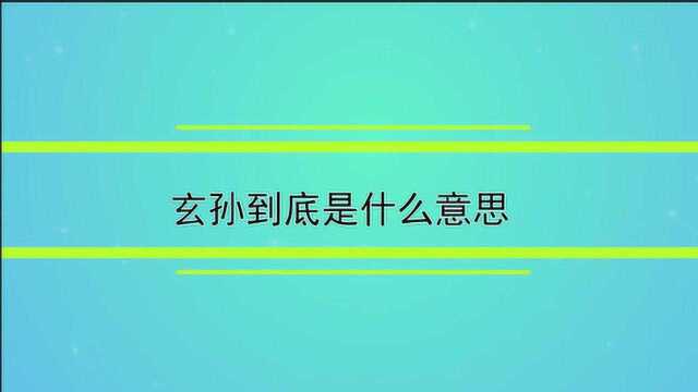 玄孙到底是什么意思.