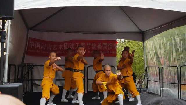 少林功夫国外表演,少林棍,少林九节鞭,少林罗汉拳