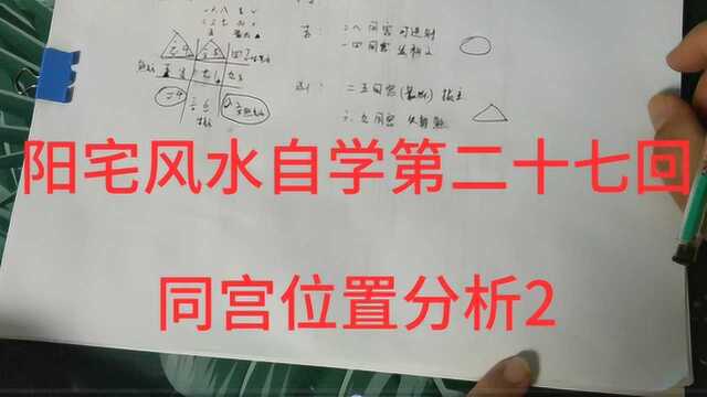 阳宅风水自学27同宫位置分析2