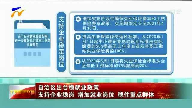 宁夏回族自治区出台稳就业政策