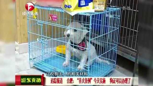 合肥“养犬条例”已经实施 狗证可以办理了