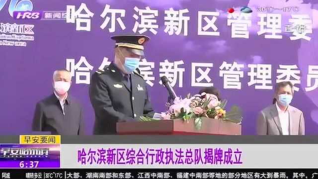 “放管服”改革新突破!哈尔滨新区综合行政执法总队揭牌成立