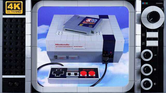 【快展示】乐高 71374 任天堂 NES 游戏机 复古电视 LEGO 4K画质