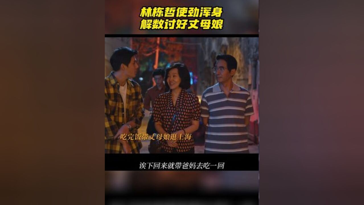 就算丈母娘是把自己从小看到大的邻居阿姨,身份转变了也得上点心,变成女婿的林栋哲,面对丈母娘黄玲可谓使劲了浑身解数