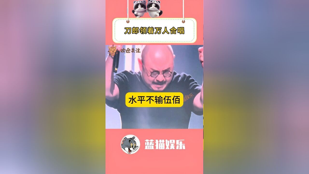 刀郎演唱会上引领万人大合唱,水平不输伍佰吧?