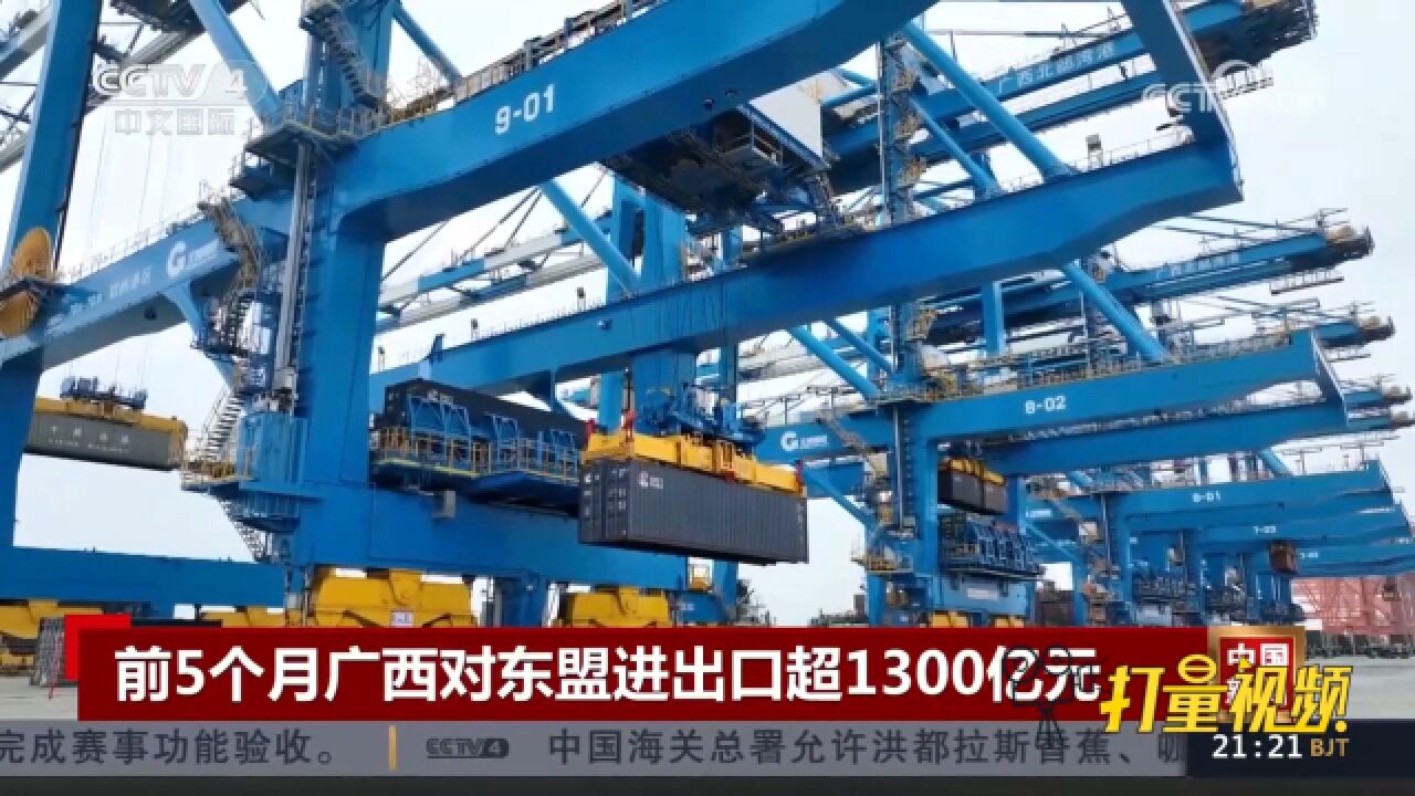 今年前5个月广西对东盟进出口超1300亿元