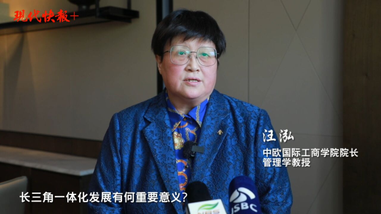 对话丨中欧国际工商学院院长汪泓:长三角发展辐射多领域,江苏差异化竞争值得肯定