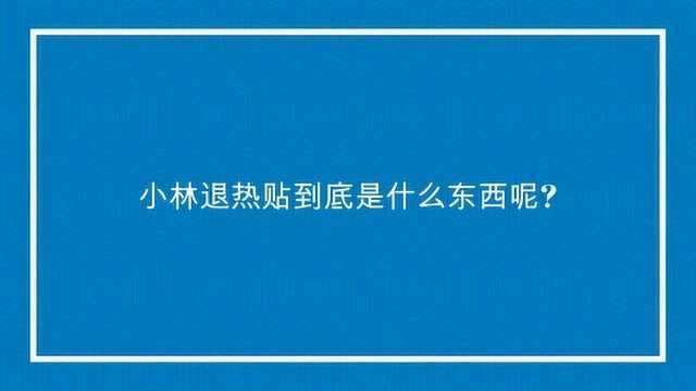 小林退热贴到底是什么东西呢?