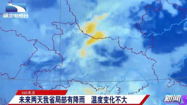 近日湖北省局部有降雨,多云天气预计持续十天左右,温度变化不大