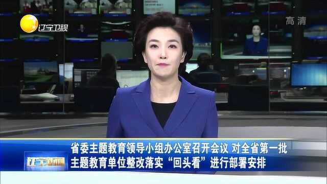 辽宁省委主题教育领导小组办公室召开会议