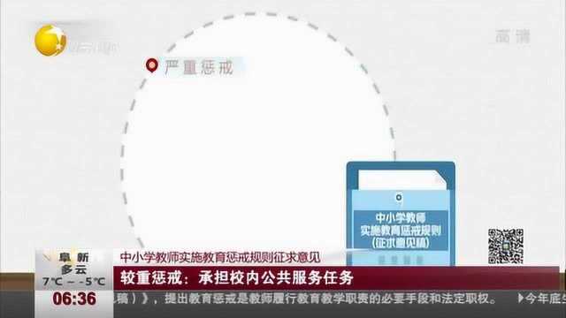 中小学教师实施教育惩戒规则征求意见