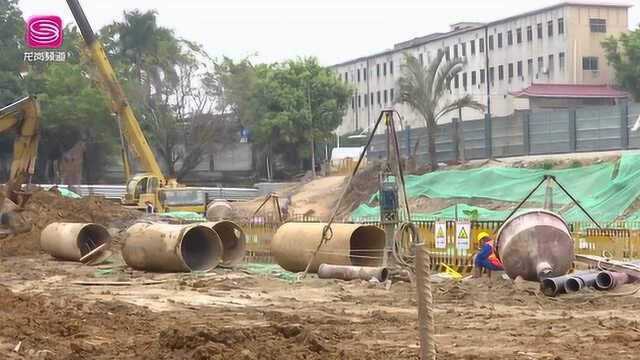 《龙岗新闻》平湖:白坭坑调蓄池工程一处历史遗留建筑物正式拆除