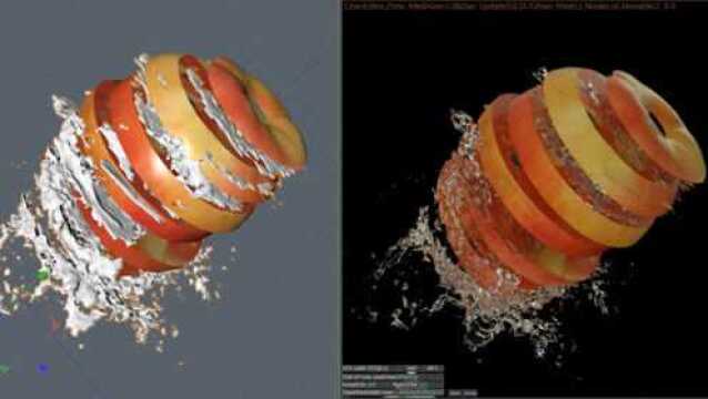 C4D+realflow如何制作果汁类广告片