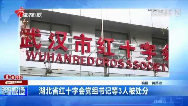 湖北省红十字会党组书记等3人被处分