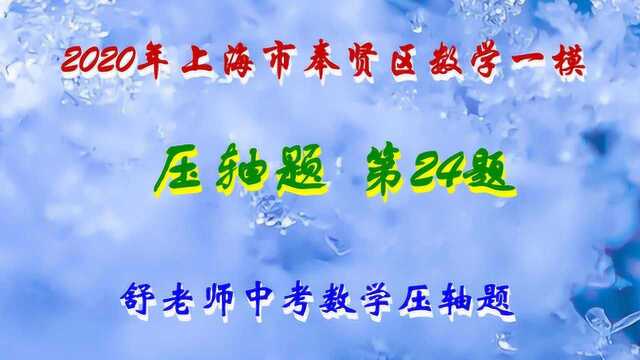 2020 年上海市奉贤区一模第24题